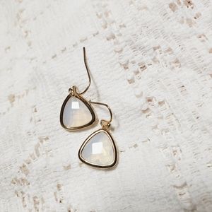 KENDRA SCOTT Opalite in Gold Tone Triangle Earrings